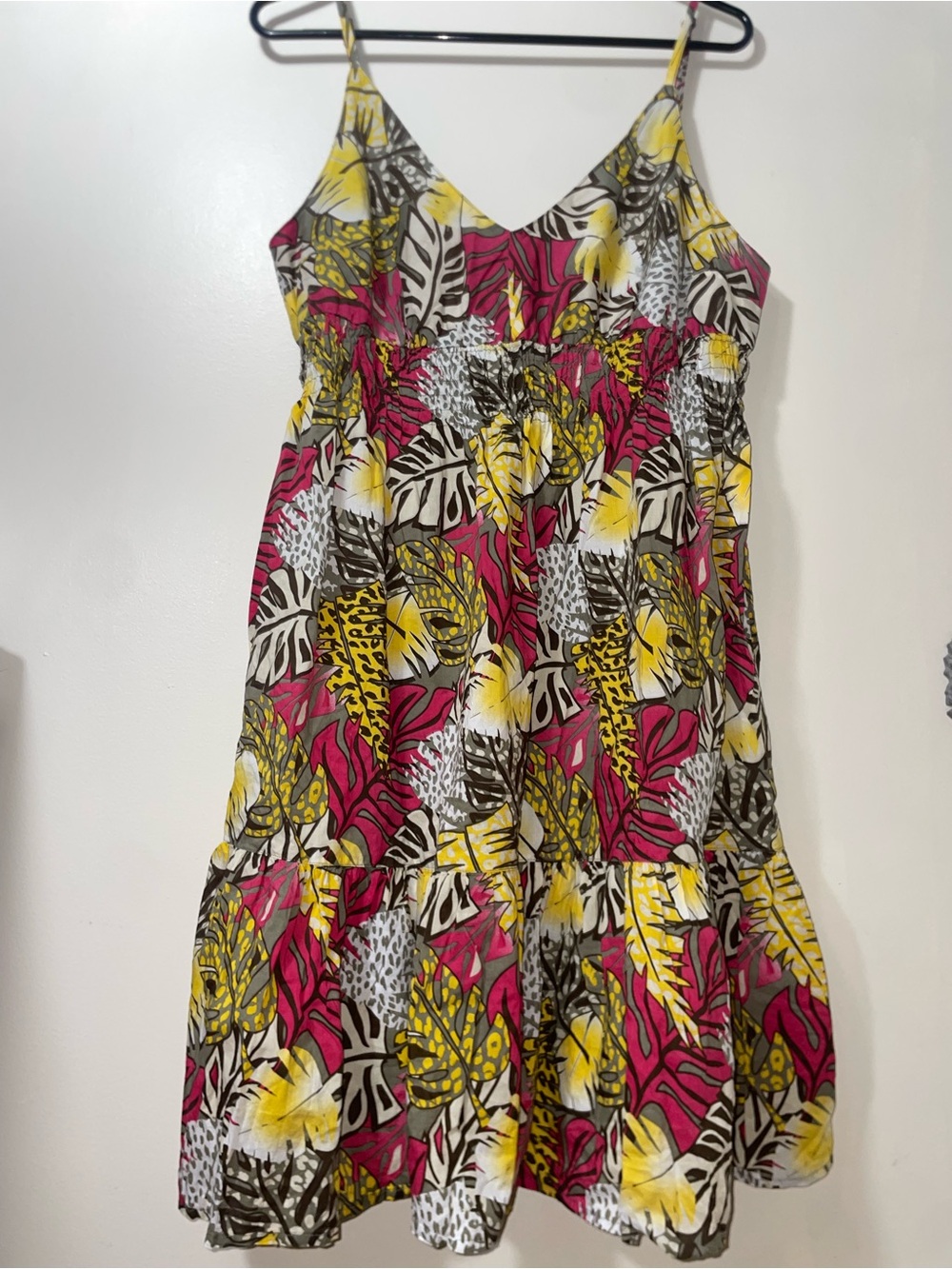 George Y2K Tropical Floral and Cheetah Print Dress XL